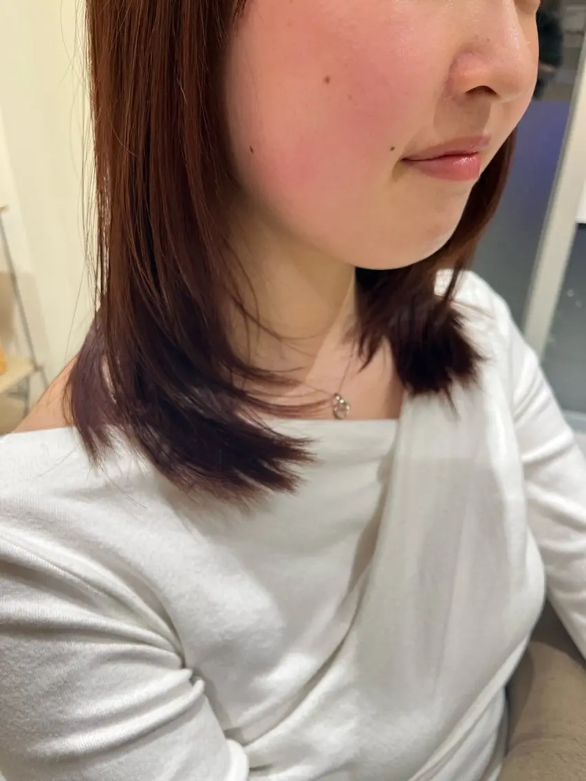 ミディアム レイヤーカット 無料カットモデル ✂︎いおん✂︎のヘアスタイル