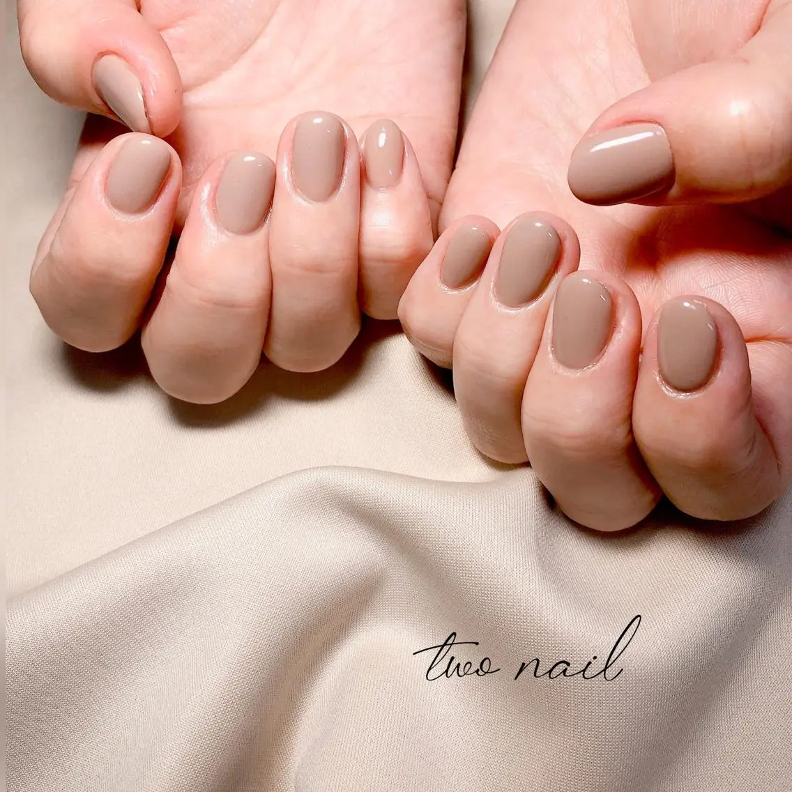 ネイル アートネイル ブラウン フットネイル ハート ニュアンスネイル ハンドネイル two nailのネイルデザイン