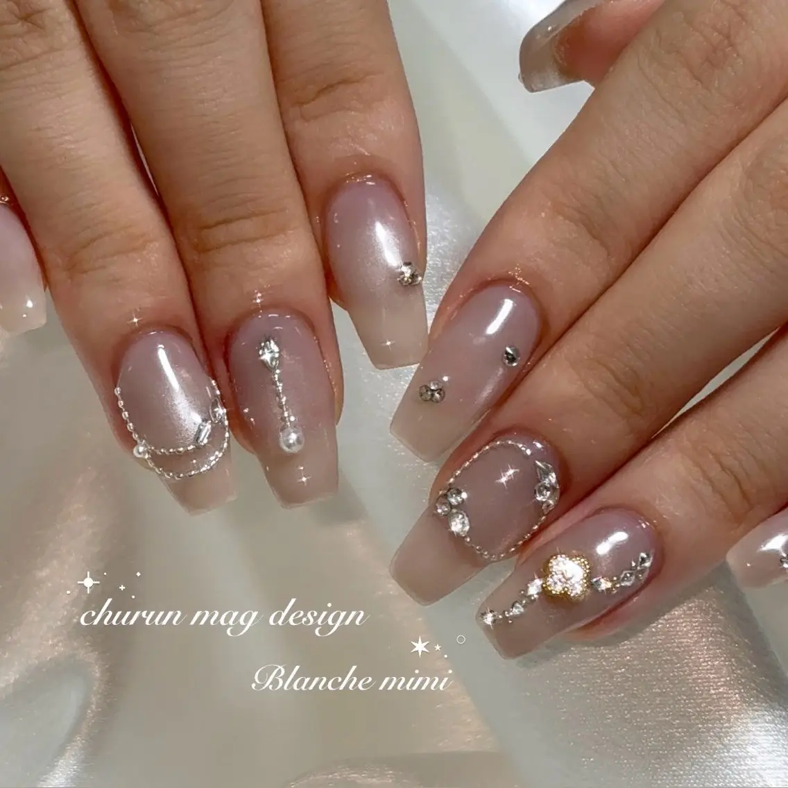 ネイル ハンドネイル Blanche mimi.u_aのネイルデザイン