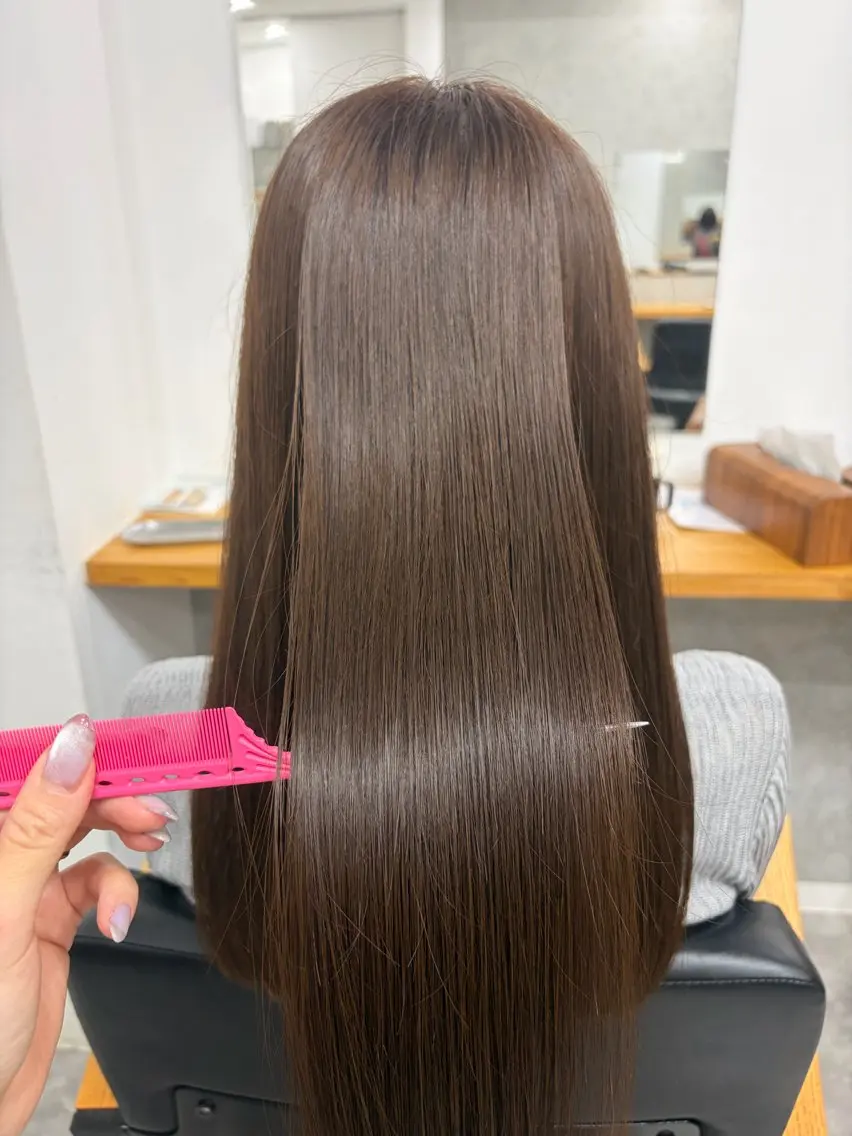 ロング カラー ヘアカラー トリートメント misa🫧ナチュラ ル縮毛矯正/髪質改善のヘアスタイル