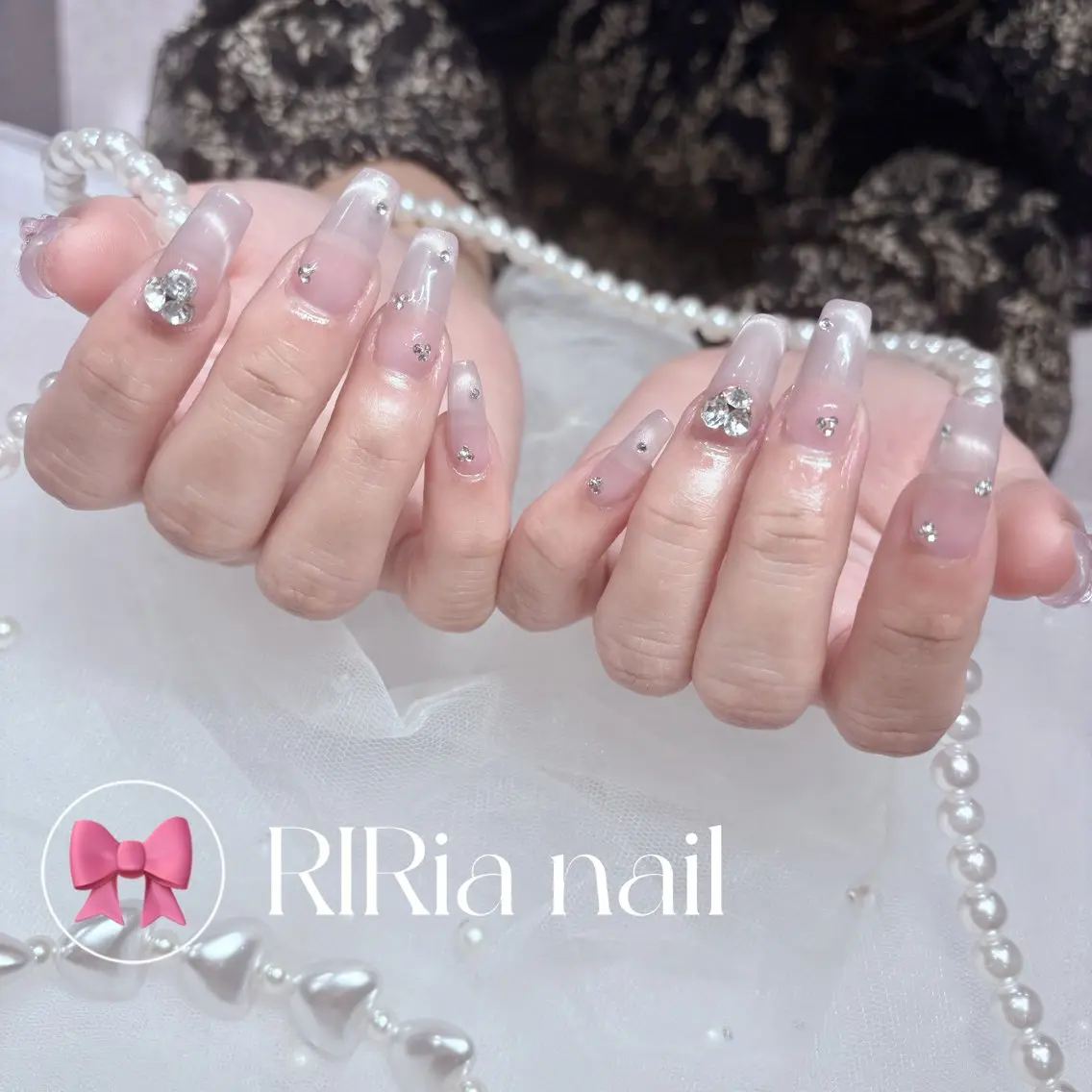 ネイル ラメ(グリッター) マグネットネイル ストーンネイル ハンドネイル 🎀RIRia nail🎀のネイルデザイン