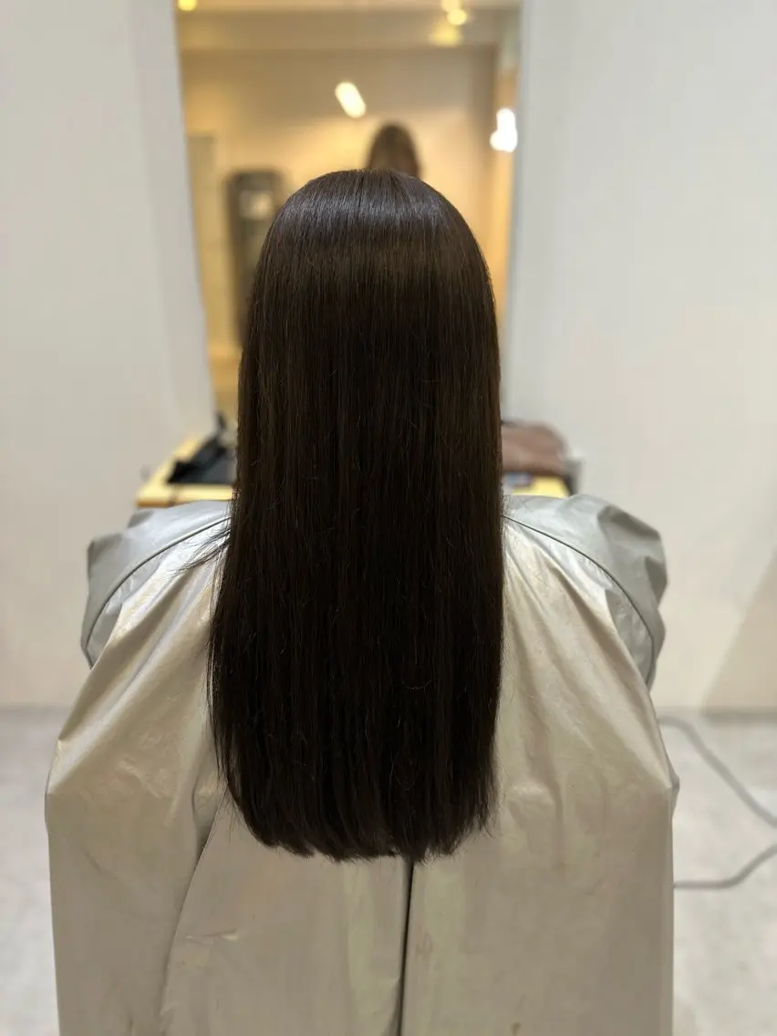 ロング カラー ブラウンカラー 透明感カラー マロンブラウン クオルシアカラー Agu hair noman マナのヘアスタイル