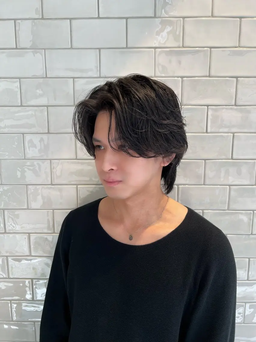 ミディアム パーマ メンズ カット 💫メンズ特化💫 クロカワリュウセイのヘアスタイル