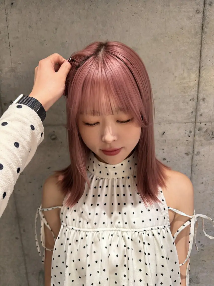 ミディアム カラー カット ヘアカラー トリートメント ♥️ダブルカラー /yuuki♥️のヘアスタイル