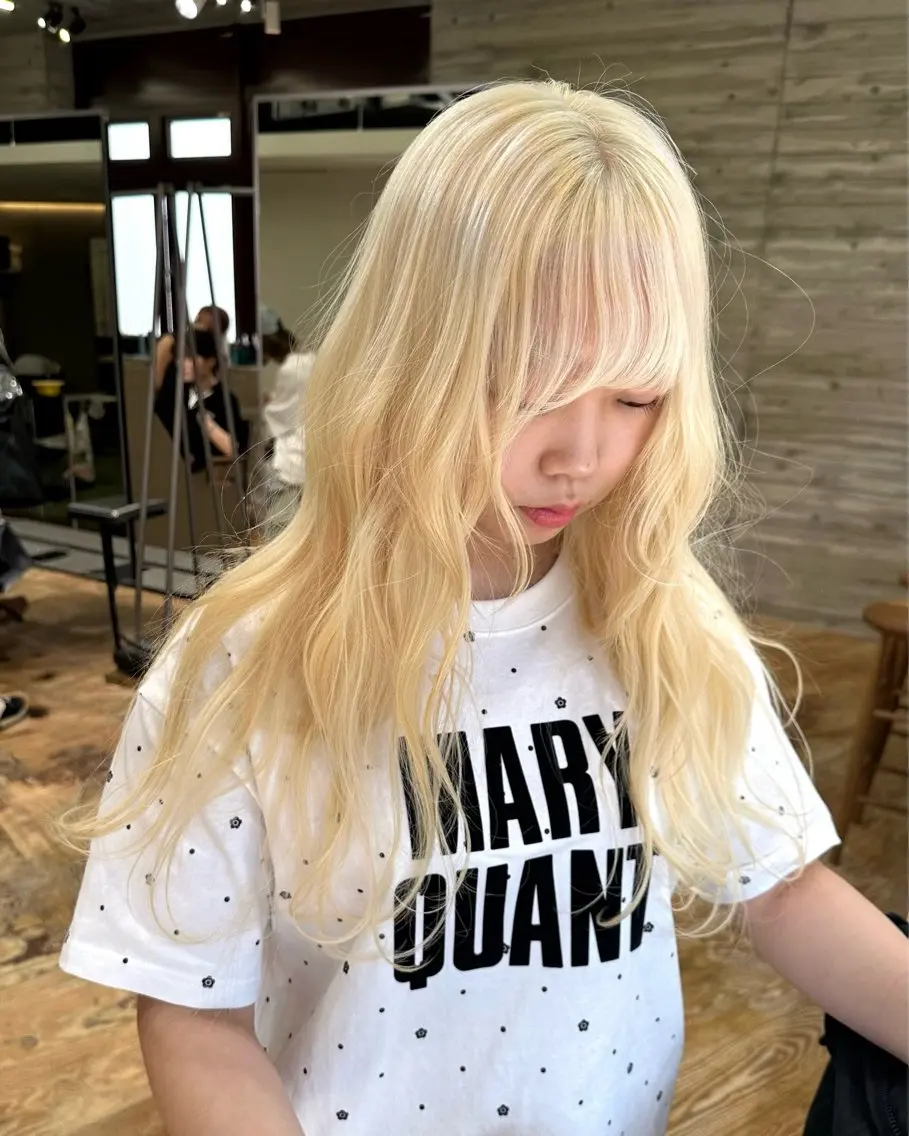 ロング ヘアカラー トリートメント ササキカズマ〻透明感 〻色落ち〻赤み消しのヘアスタイル