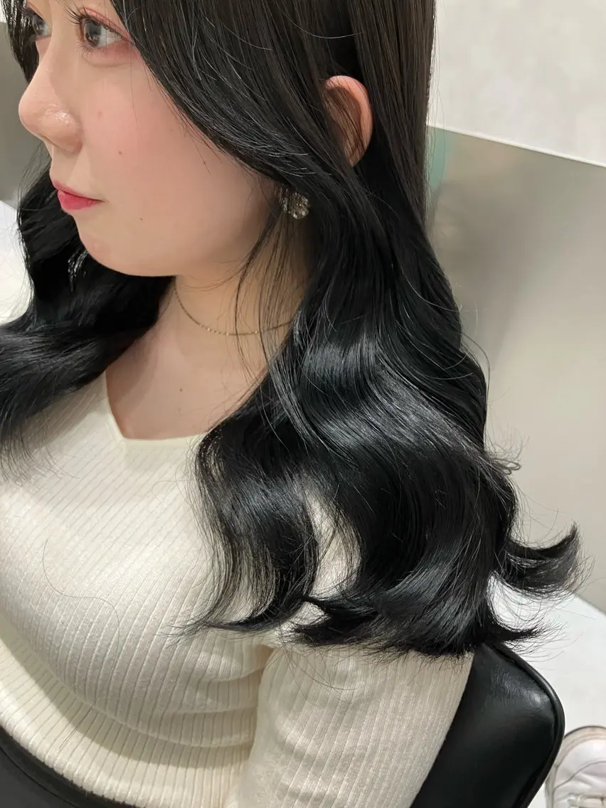 ロング カラー カット ヘアカラー トリートメント 💖ブリーチなし透明 感💖ASAHIのヘアスタイル