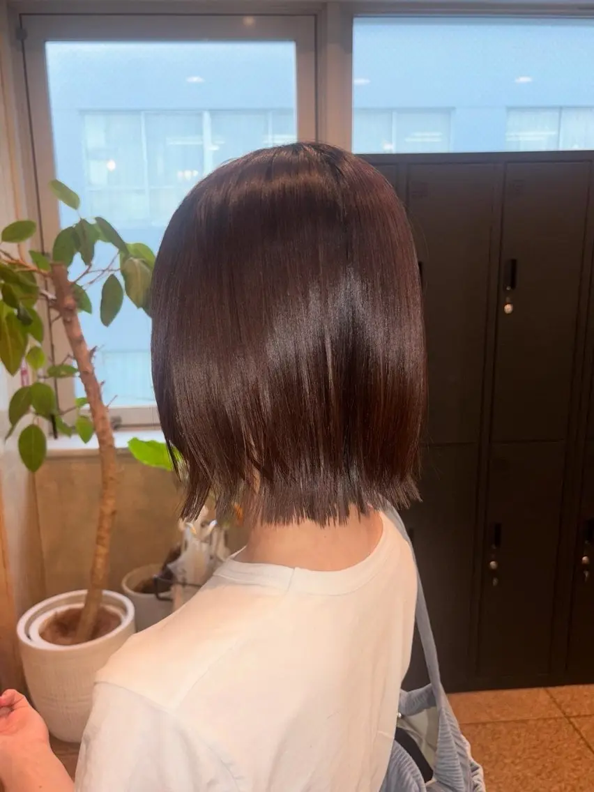 ショート ボブレイヤー ボブ レイヤーカット カット トリートメント きょうか🩶 /艶髪/髪質改善のヘアスタイル