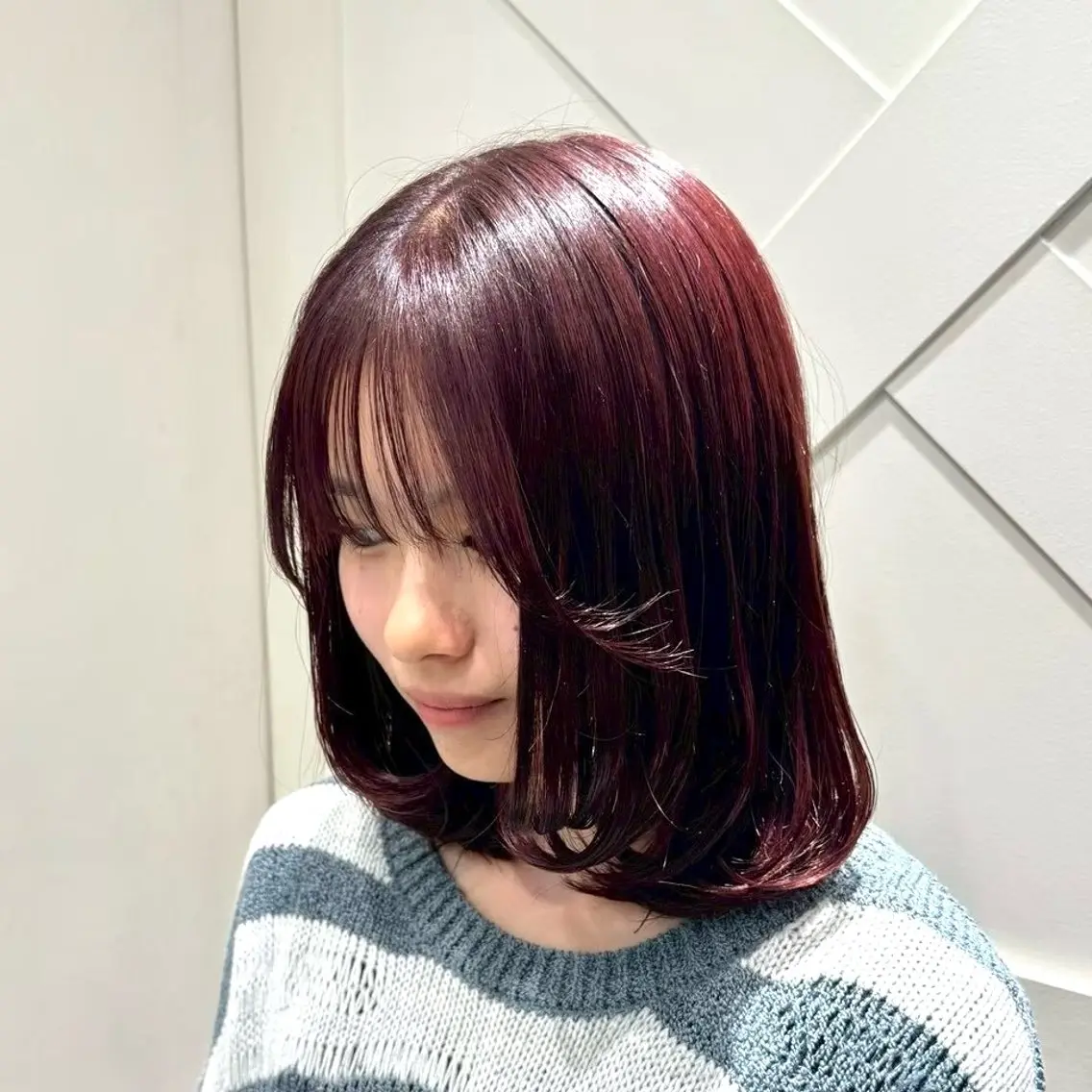 ミディアム ヘアカラー 横浜/ツヤカラー ‪/ヒトミのヘアスタイル