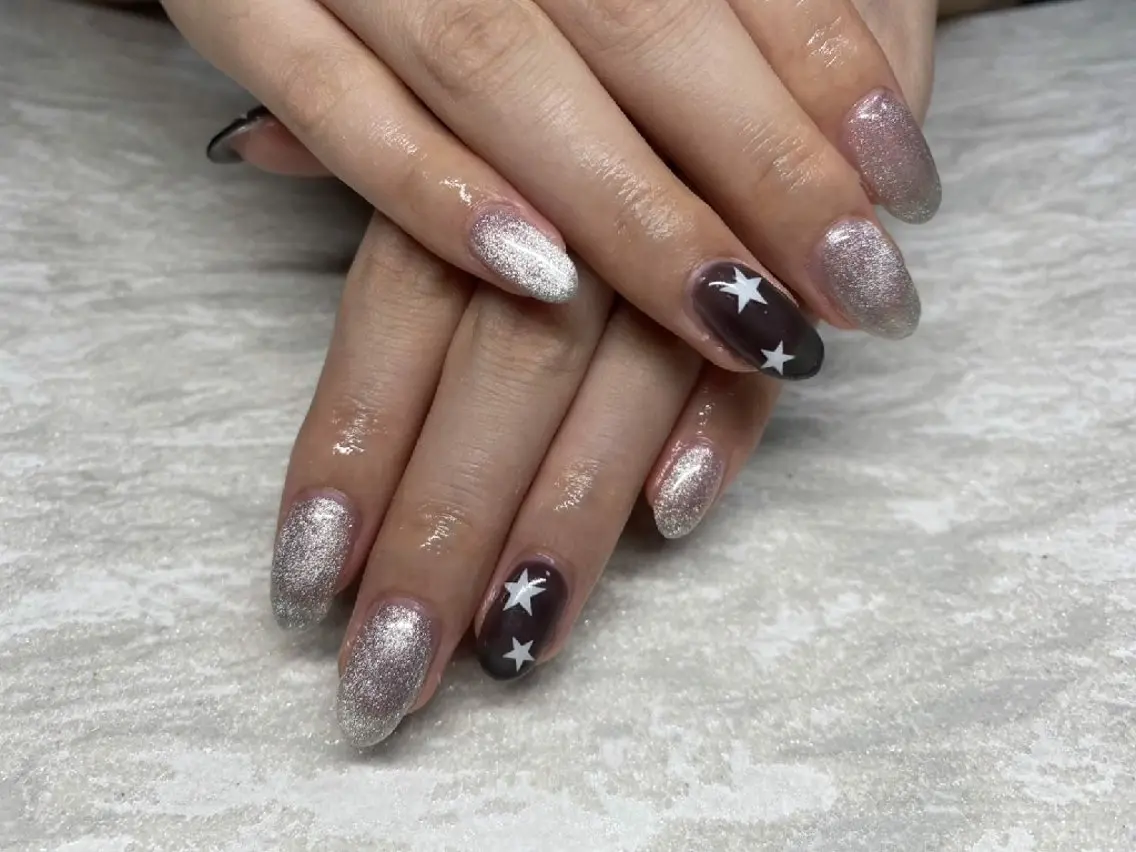 ネイル 韓国ネイル ネイビー JULIE NAILのネイルデザイン
