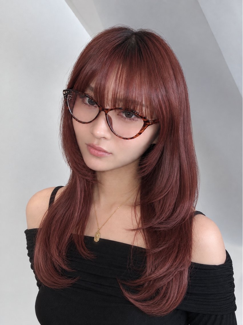 ロング ［YAMATO］ 顔まわりカットのヘアスタイル