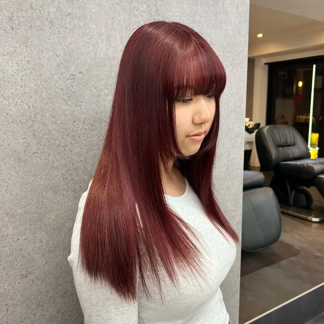 ロング カラー ブリーチ 透明感カラー ダブルカラー ハイトーンカラー ピンクカラー ショート/ウルフ カットモデル募集のヘアスタイル
