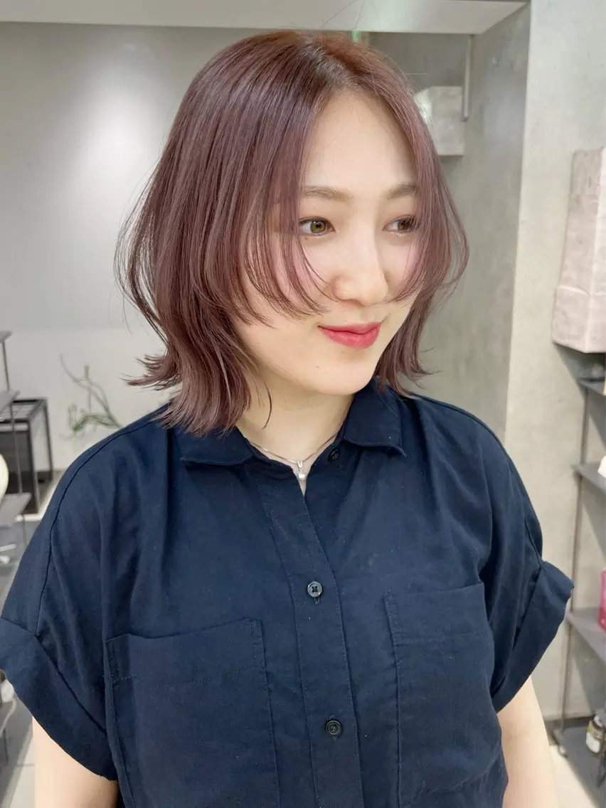 【ブリーチ怖い方向け🥹✨】ブリーチなしダブルイルミナカラー×カット🍨🩵で叶う透明感🎀の写真