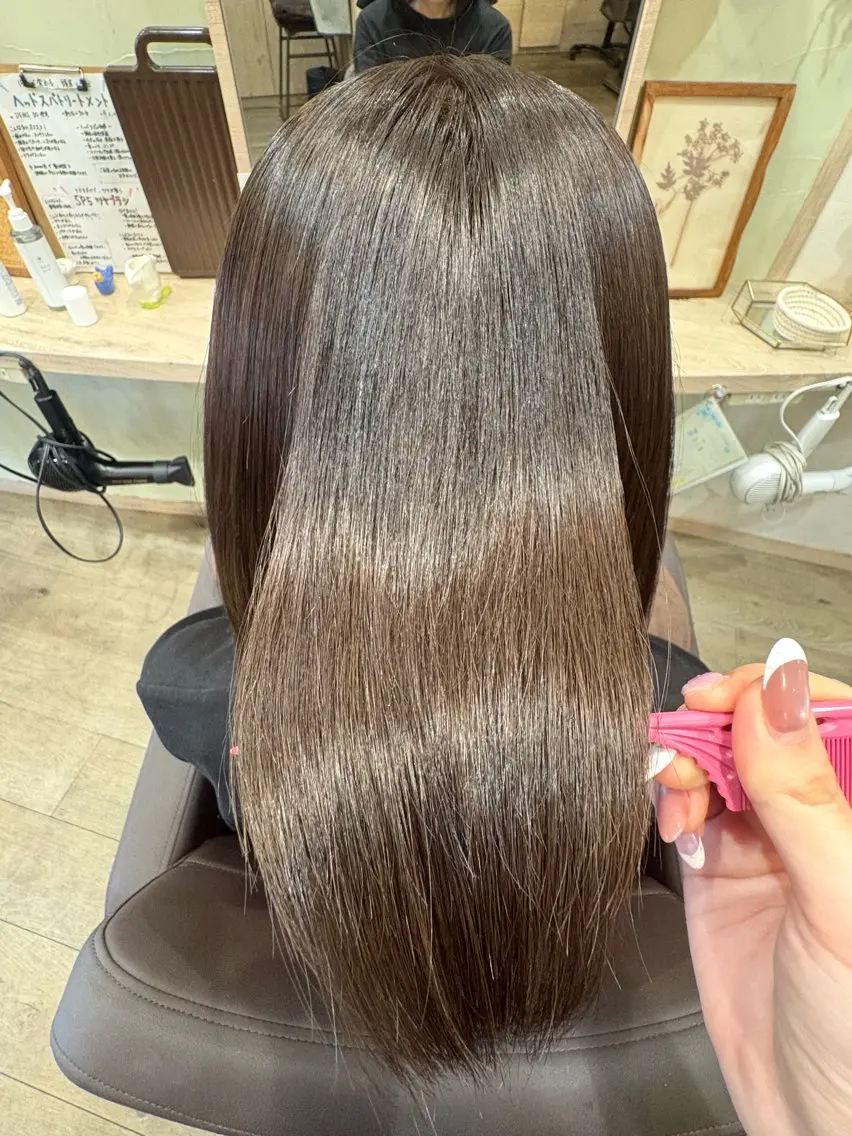 ミディアム カラー 髪質改善 🤍ちなつ /髪質改善ヘアエステのヘアスタイル