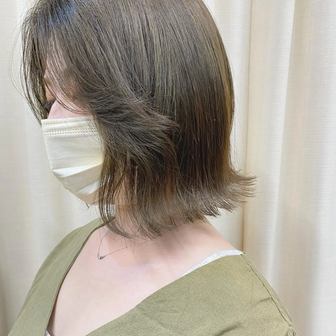 ショート カラー ボブ 顔周りカット 鈴木早記 insta →saki_03sのヘアスタイル