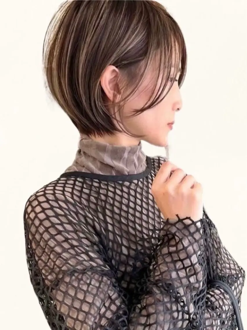 ショート カラー カット ヘアカラー ハイライトNo.1☆ ゆうのヘアスタイル