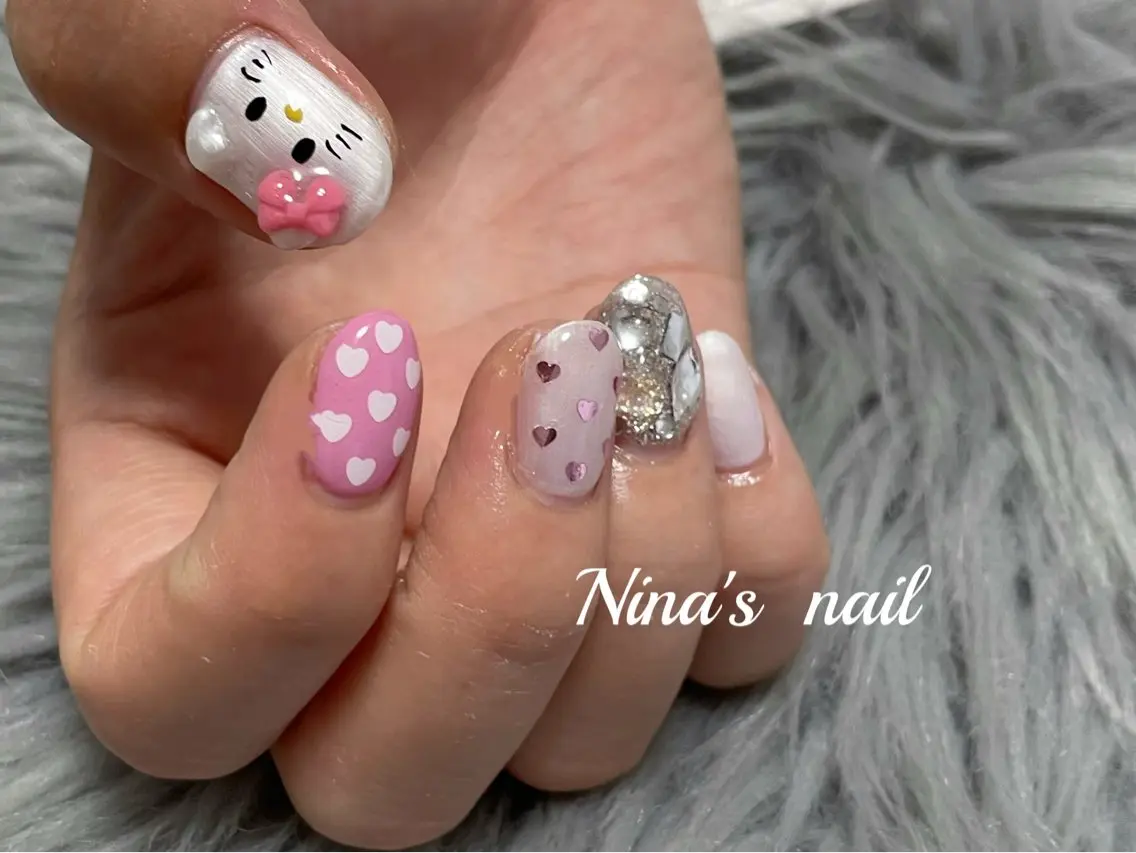 ネイル 持ち込み ハンドネイル Nina's nailのネイルデザイン