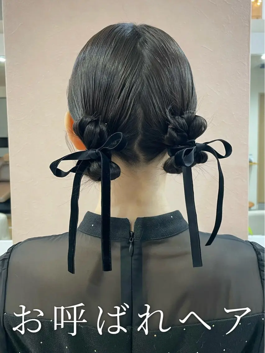 セミロング ヘアアレンジ ハーフアップ ポニーテール 結婚式・ブライダル 三つ編み ヘアセット 韓国風パーマ/ヘア セット/店長みづきのヘアスタイル