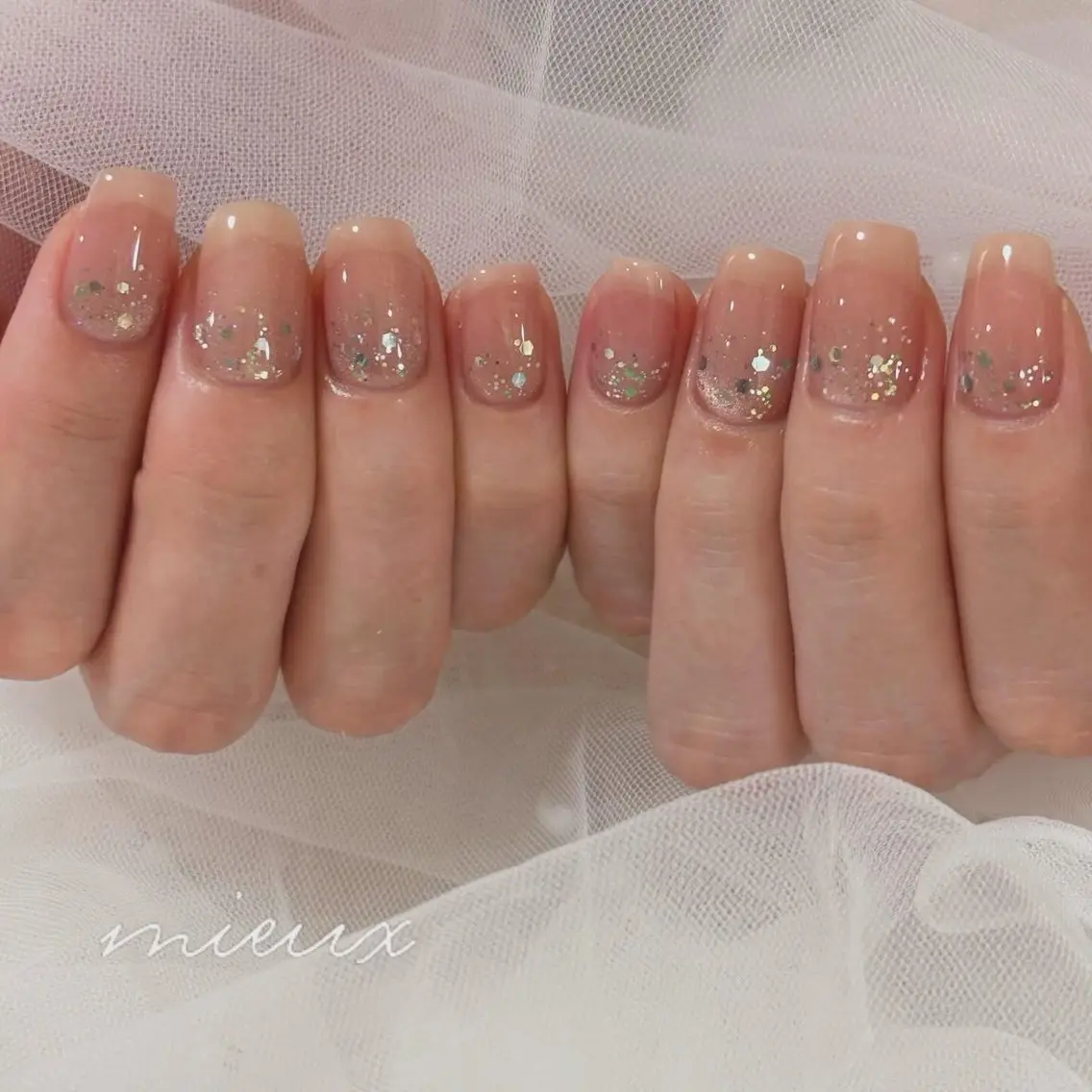 ネイル ラメ(グリッター) マグネットネイル ハンドネイル nailsalon mieuxのネイルデザイン