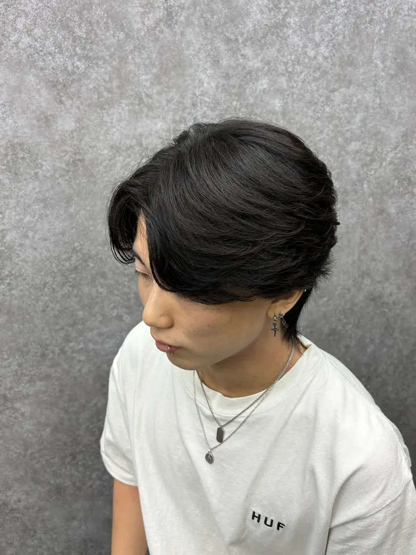 パーマ メンズ メンズウルフカット ウルフカット センターパート特化 🌹RIO🌹のヘアスタイル