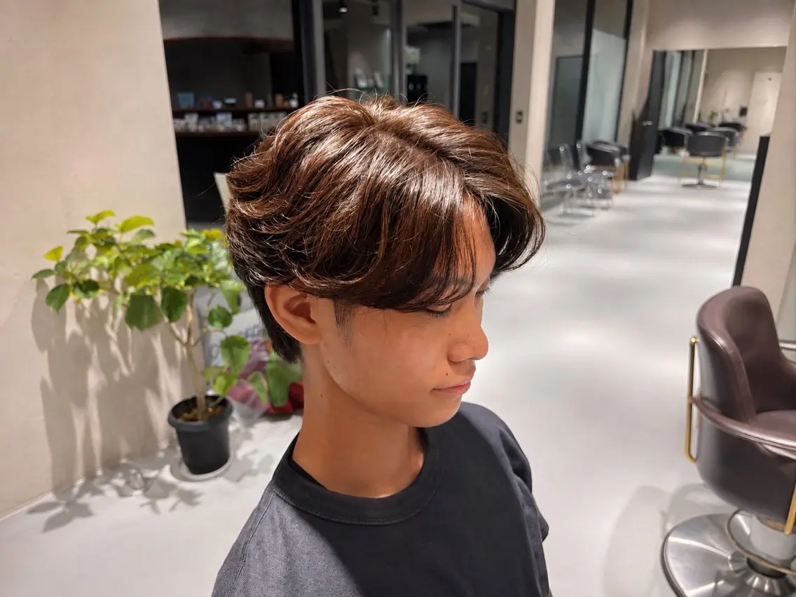 ミディアム ミディアムパーマ 韓国風ヘア カット パーマ トリートメント Ryuya/ メンズスタイル💈の眉毛・アイブロウイメージ