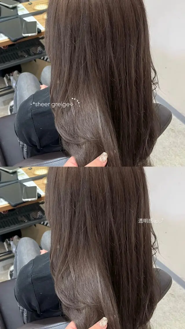 カラー 🎀韓国レイヤー/ 🫧透明感カラーのヘアスタイル
