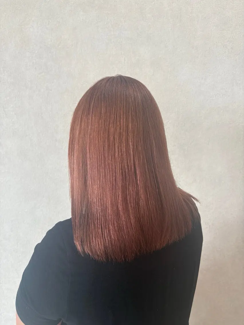 ミディアム カラー ベージュカラー ピンクカラー ピンクベージュ 中澤 壱太のヘアスタイル