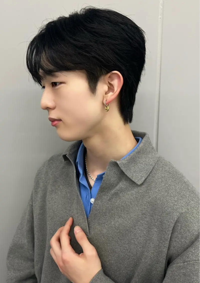 メンズ マッシュ シースルーマッシュ アイカ🐺 メンズ韓国ヘアのヘアスタイル