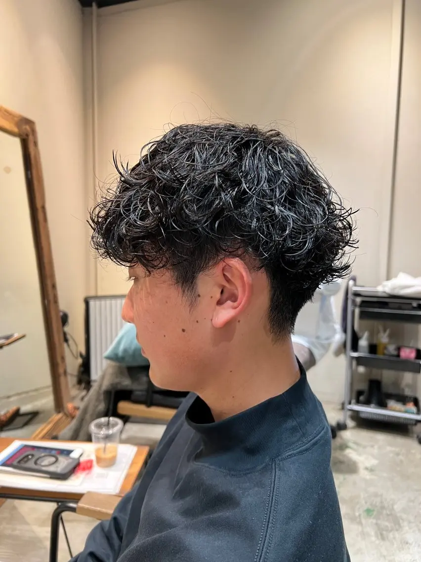 パーマ メンズ メンズパーマ カット パーマ 大阪メンズパーマ /ショート/らいのヘアスタイル