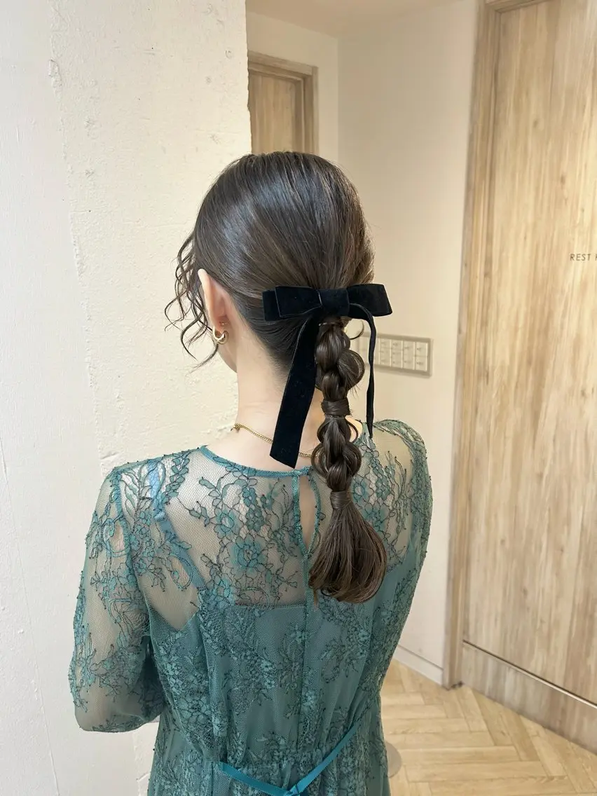ヘアアレンジ ヘアセット ♛︎ きっか ♛︎ ヘアアレンジ🩵のヘアスタイル