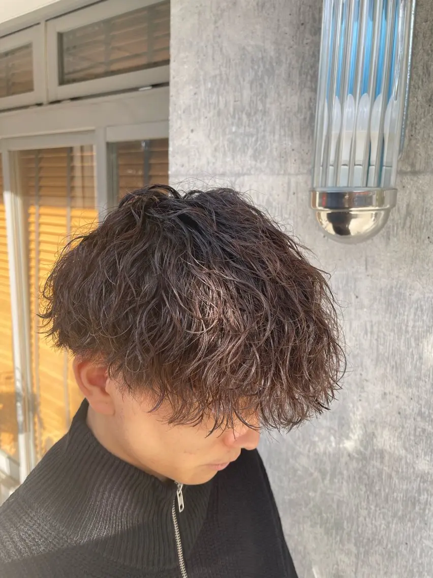 ✨人気No.1 波巻きスパイラル+メンズカット✨の写真