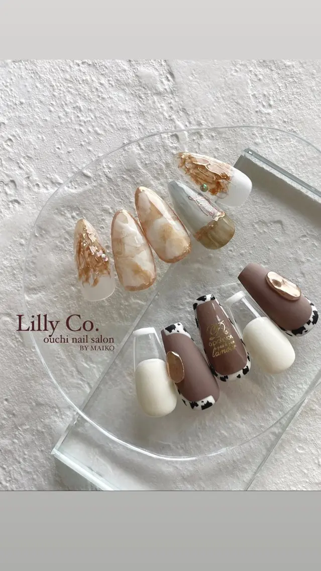 ネイル 冬ネイル ハンドネイル ハンドケア Lilly Co.のネイルデザイン
