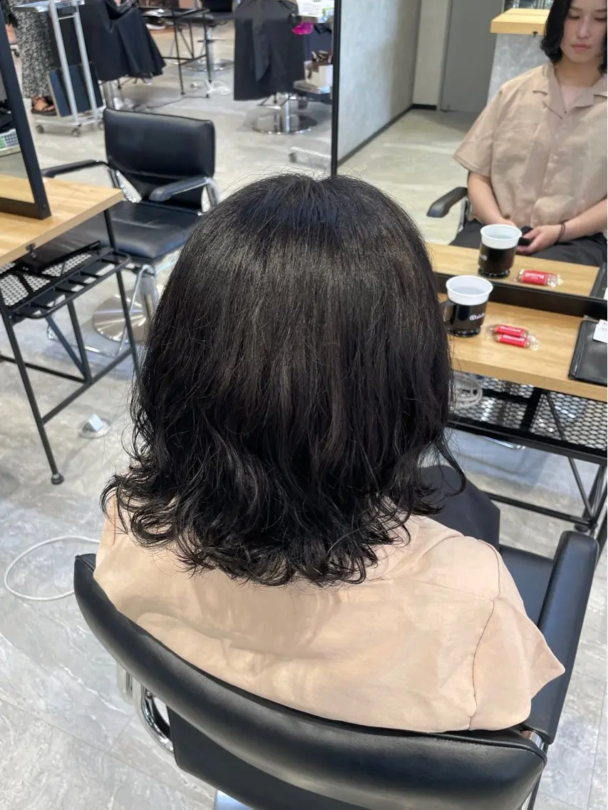 カラー パーマ ヘアカラー トリートメント 透明感カラー/艶髪 🎀UMI🎀のヘアスタイル