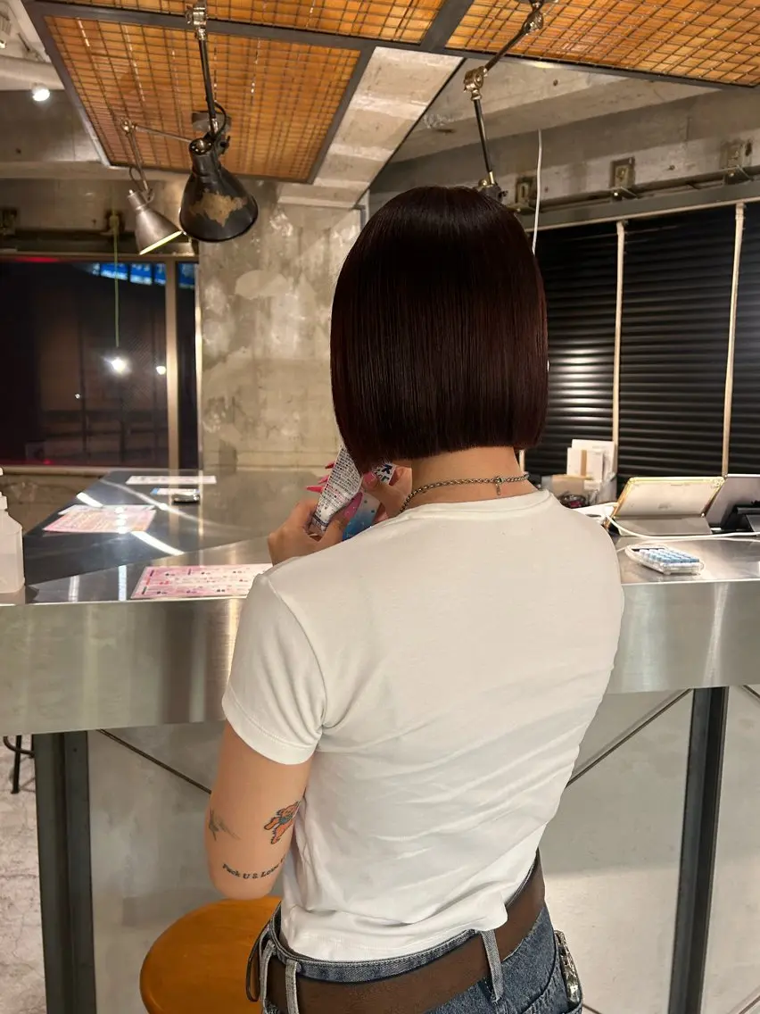 ショート カラー ブロンド ダブルカラー ハイトーンカラー ボブ エクステ カット ヘアカラー 海外レイヤー /NAGISAのヘアスタイル