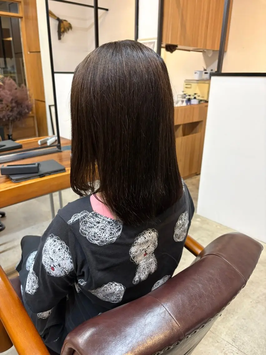ミディアム 縮毛矯正 吉沢 史翔のヘアスタイル