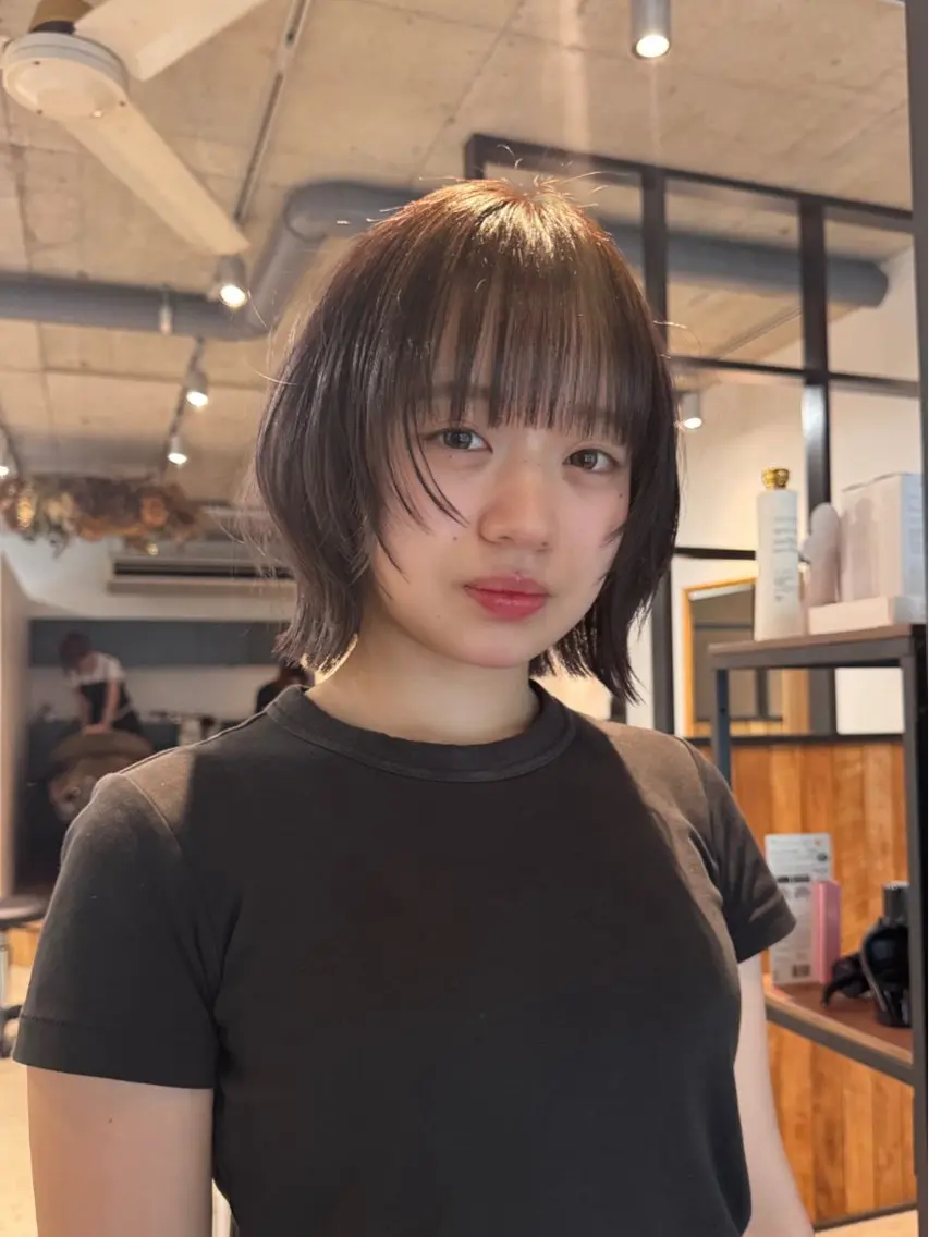 ミディアム カラー アッシュ ラベンダーカラー ラベンダーアッシュ レイヤーカット カット ヘアカラー saki|パーマ ボブパーマ.メンズのヘアスタイル