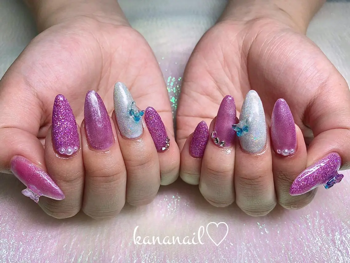 ネイル ミディアムネイル kananail🎀 桜木町ネイルのネイルデザイン