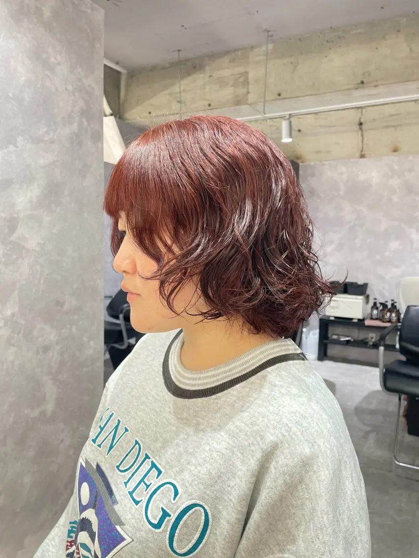 【🍯ブリーチ無し透明感カラー🍯】ブリーチ無しダブルカラー+トリートメント💐の写真