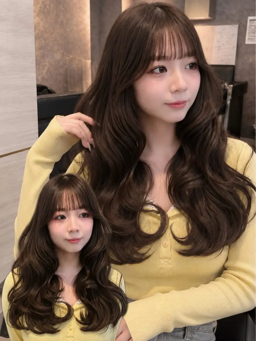 セミロング カラー ヘアアレンジ ヘアカラー トリートメント 🌿巴結生🌱大宮 ミルクティーベージュのヘアスタイル