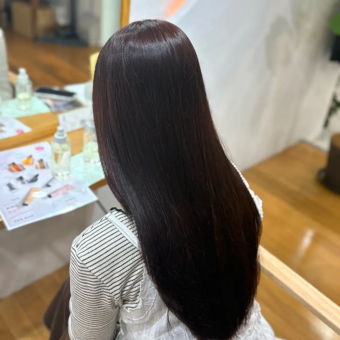 ロング カット 縮毛矯正 トリートメント 3tuba Asumiのヘアスタイル