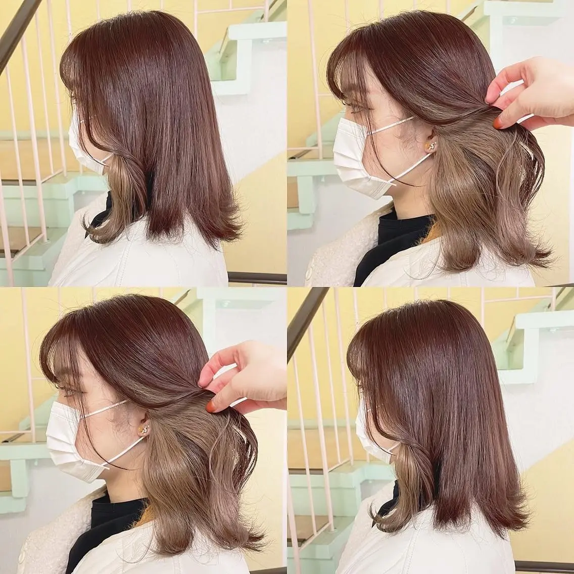カラー ヘアカラー トリートメント 渋谷:インナーカラー ／🍒エリカ🍒のヘアスタイル