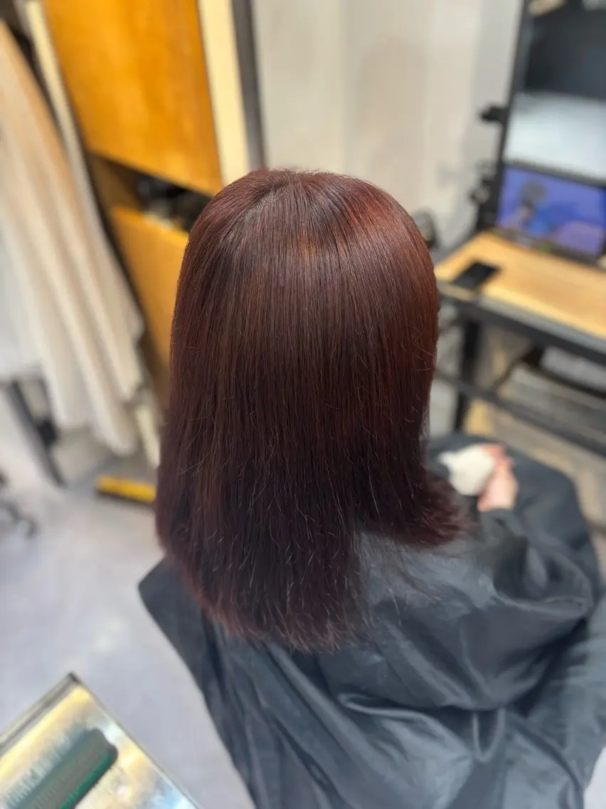 ミディアム ヘアカラー 最高級艶髪カラー🥇 青木宏太のヘアスタイル