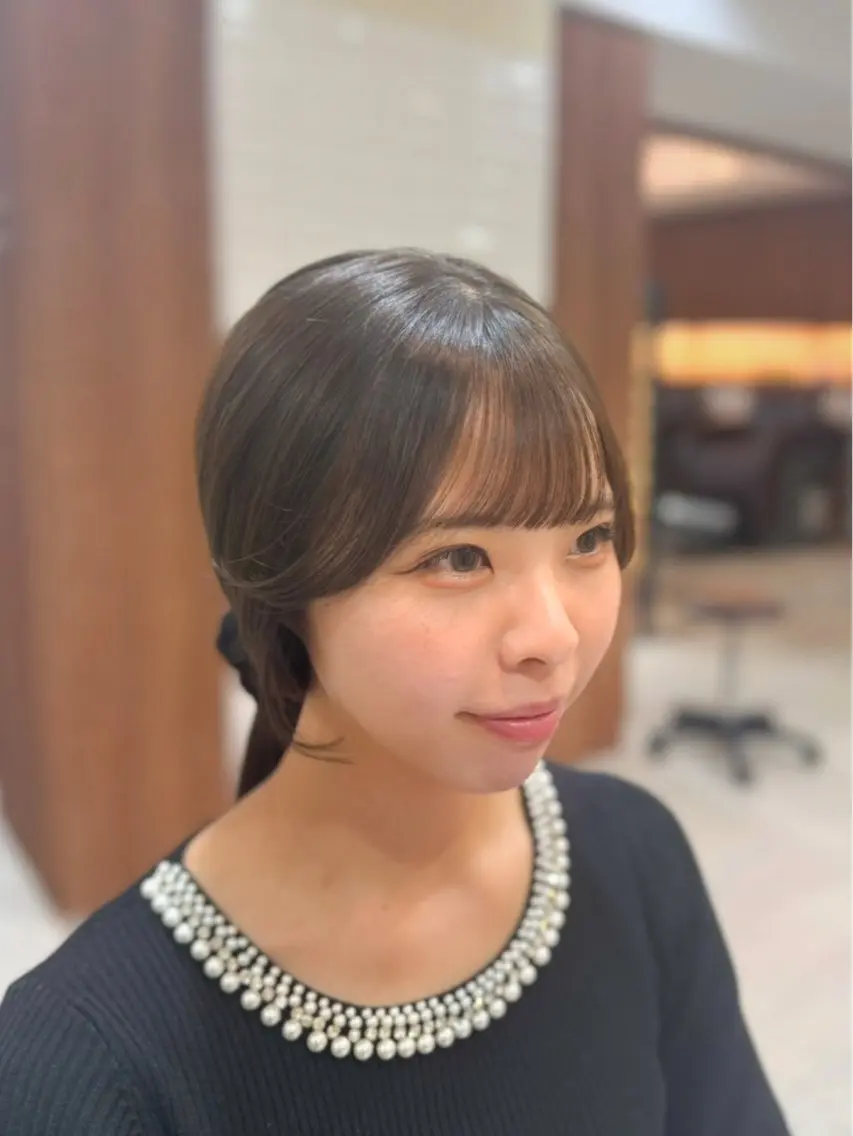 【前髪のうねりが気になる方】☘️前髪ストレート×似合わせカット/髪質で選べるシャンプートリートメント🫧の写真