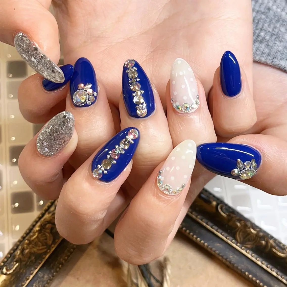 ネイル ブルー nailist yuiのネイルデザイン