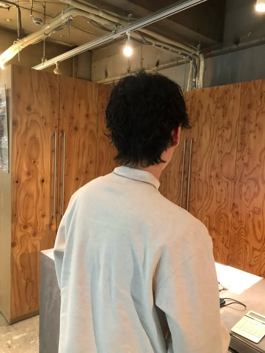 メンズ メンズウルフカット ウルフカット 不藤 代史伽のヘアスタイル