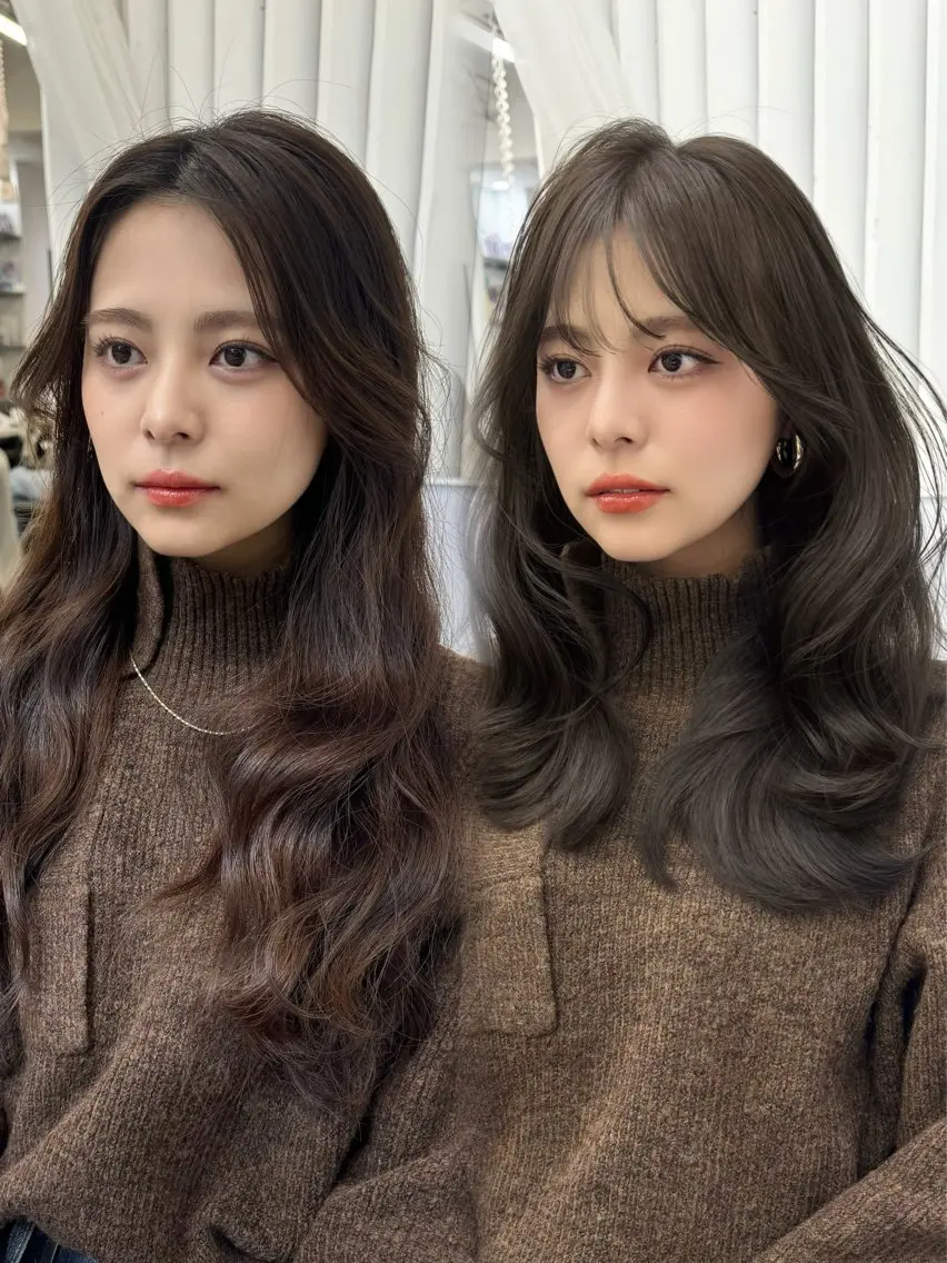 ロング カラー なつき🎀韓国ヘア /透明感カラーのヘアスタイル