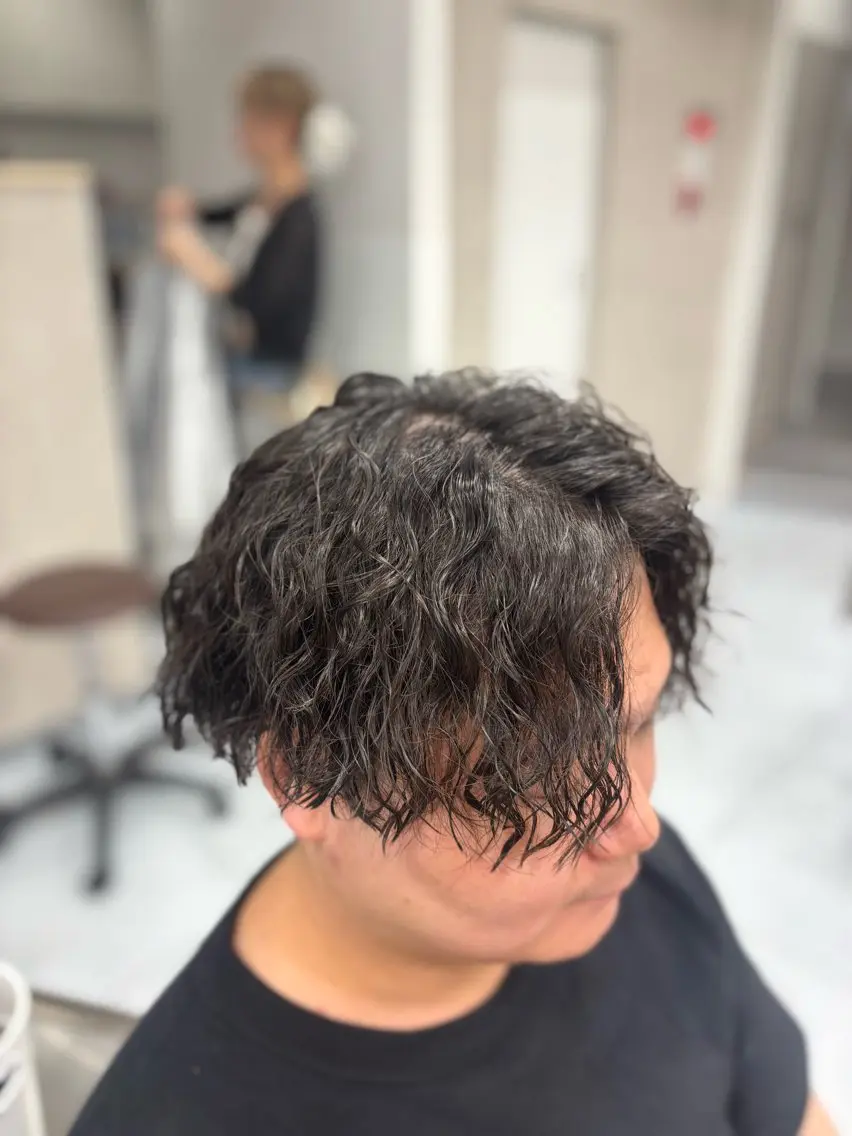 ショート パーマ メンズ カット パーマ メンズ特化韓国風 パーマスタイル/りんのヘアスタイル