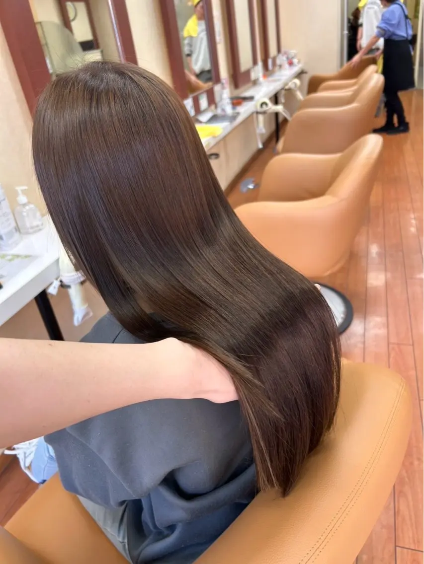 ロング ケアカラー ロング トリートメント カット 濱川 良栄のヘアスタイル