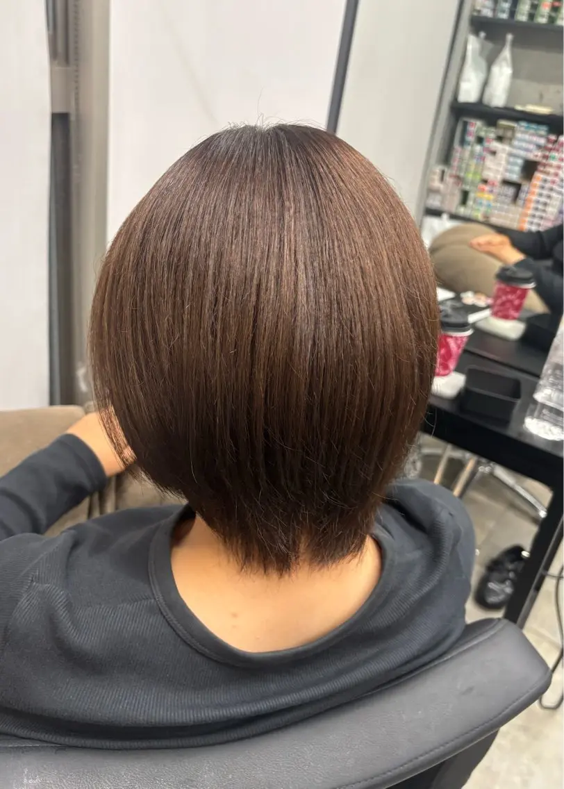 ショート カラー ブラウンカラー ナチュラルブラウン ヘアカラー ユージ / ケアブリーチ/透明感のヘアスタイル