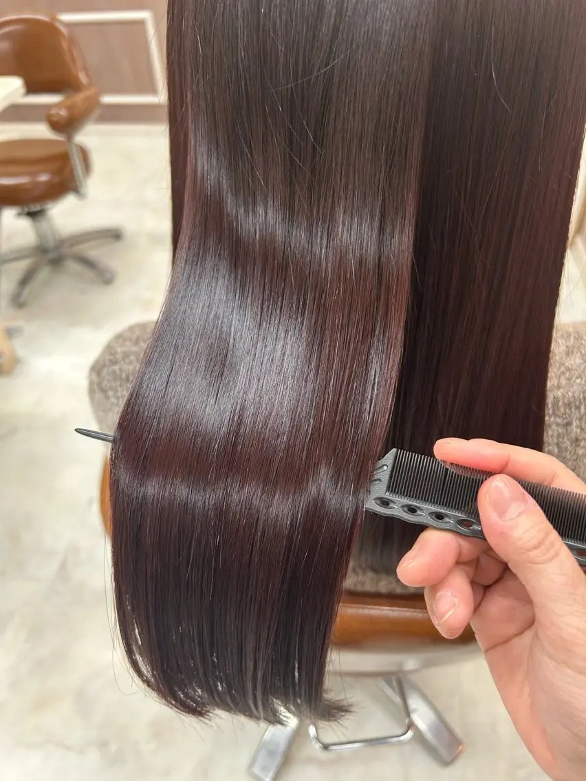 ミディアム カラー 髪質改善 重村 実瞳のヘアスタイル