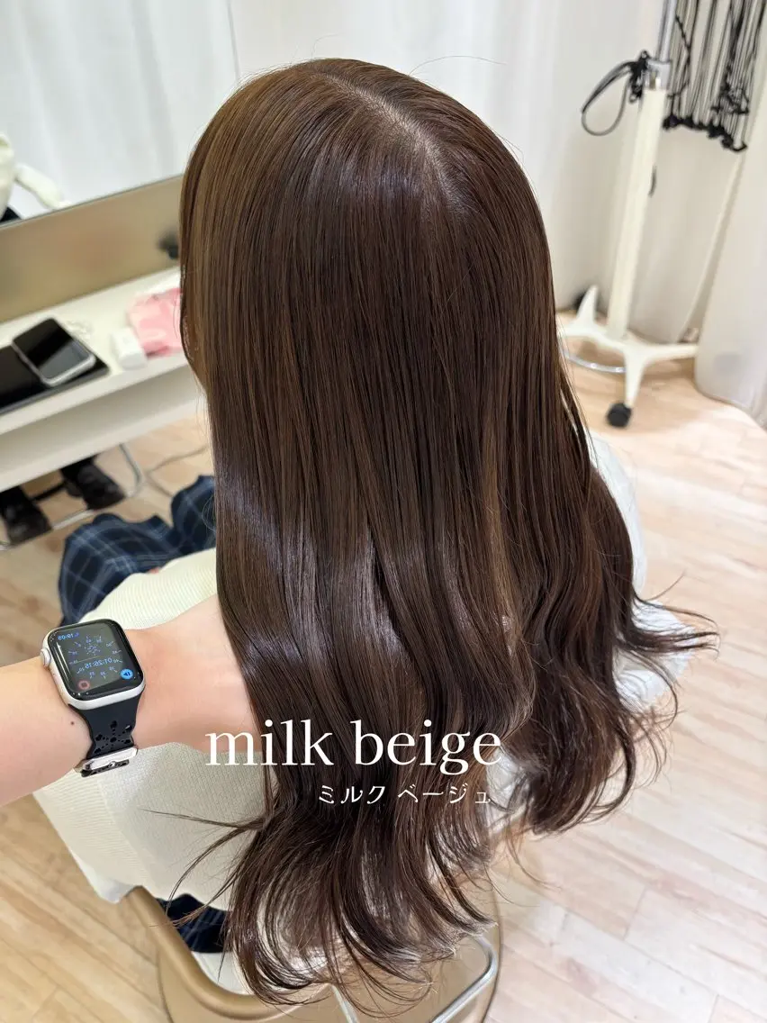 ロング カラー ヘアカラー ParveMix 岡本えりかのヘアスタイル